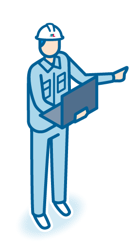 働くスタッフのイラスト
