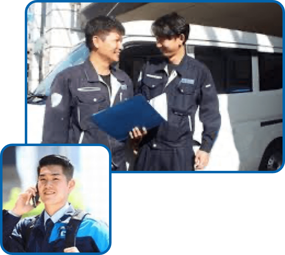 営業する社員の写真