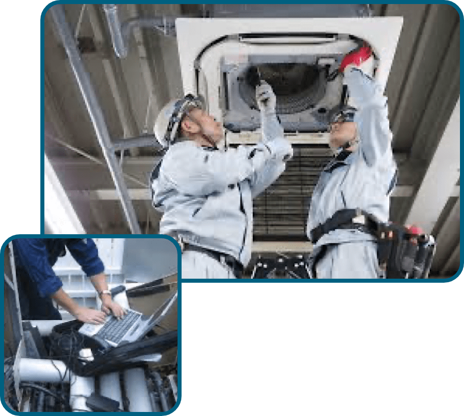 メンテナンスする社員の写真